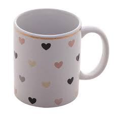 CANECA DE PORCELANA COLOR HEARTS 350 ML 8635